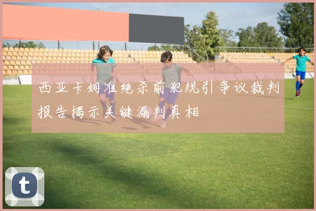 西亚卡姆准绝杀前犯规引争议裁判报告揭示关键漏判真相